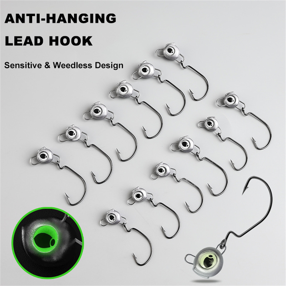 10 Uds. Cabezales de plantilla - Fishing Hook Weedless reseña y precio